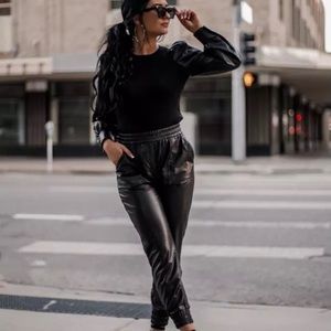 Express | Pants u0026 Jumpsuits | Nwt Express High Waist Vegan Leather Jogger  Pants | Poshmark